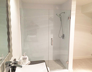 Newly remodeled master bath enclosed shower in Rochester, Minnesota